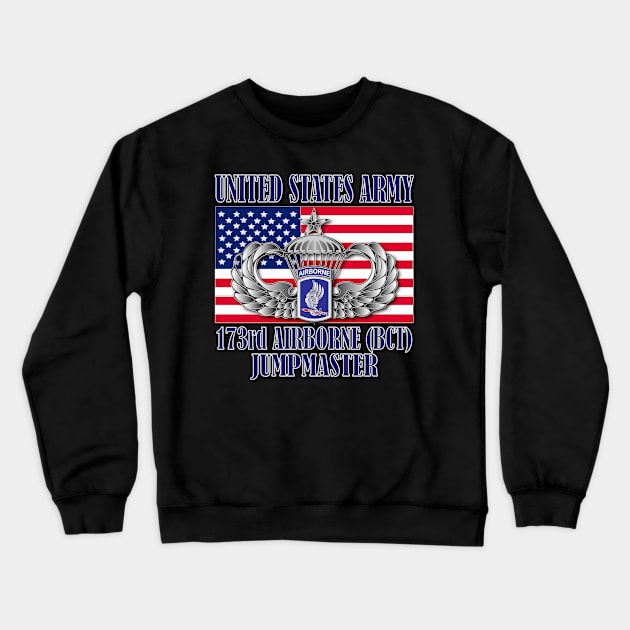 173rd Airborne Brigade- Jumpmaster (Senior Wings) Crewneck Sweatshirt by Relaxed Lifestyle Products